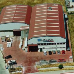 Vista aérea de la fábrica Lacalum